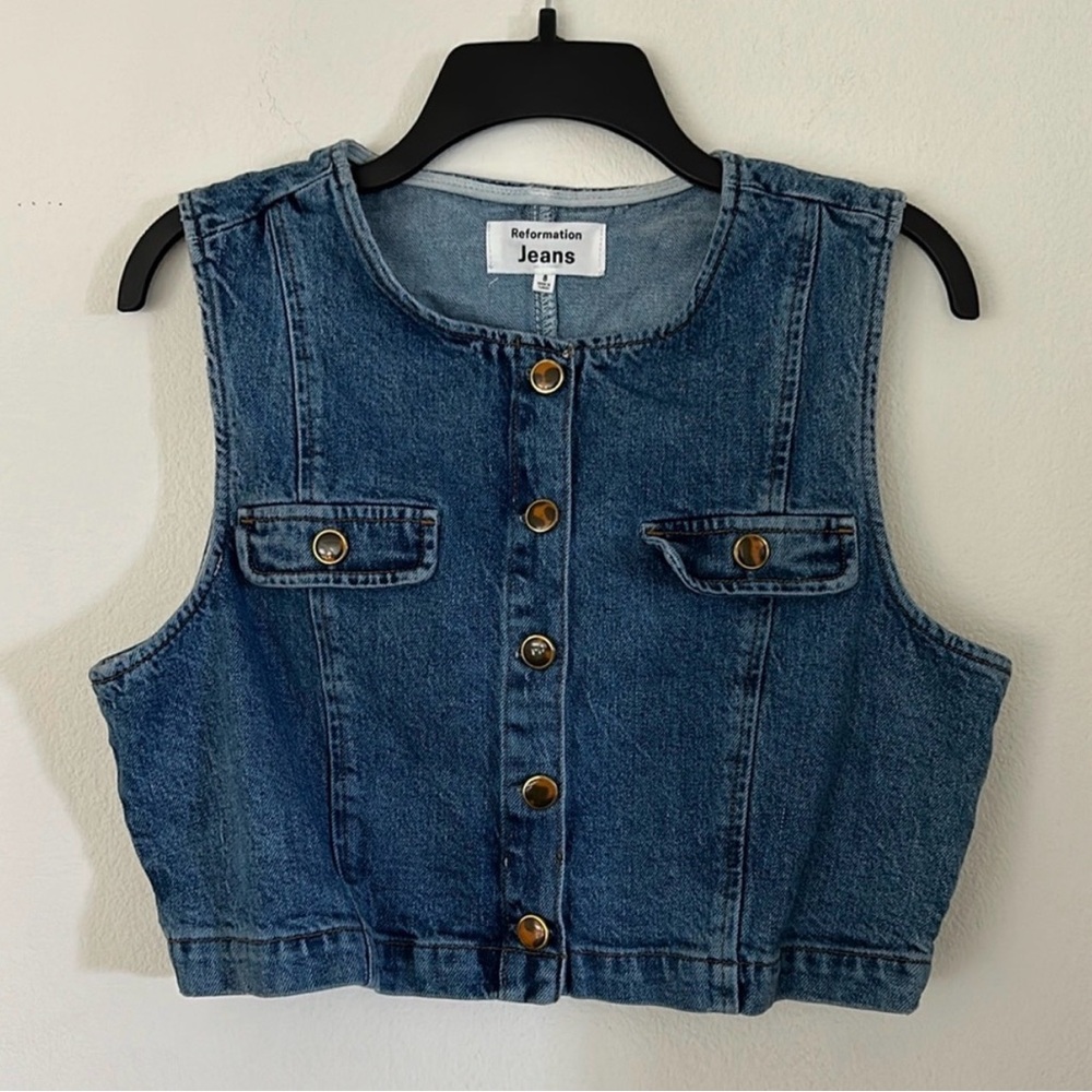 Reformation Denim Vest